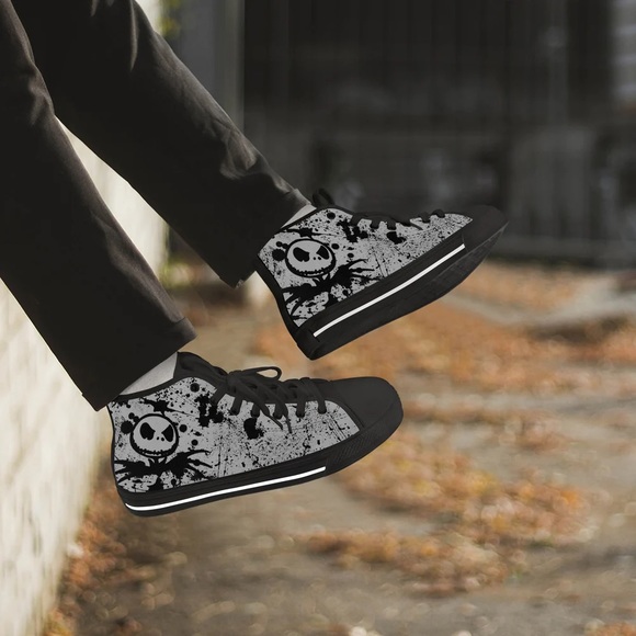 JACK SKELLINGTON UNISEX CANVAS SHOES – HIGH TOP KY31 Size 9 UNISEX - Picture 10 of 16